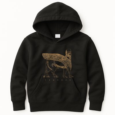 Lamassu Winged Lion Assyrian Sumerian Mesopotamia Kids Hoodie