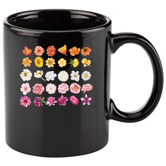 Lesbian Wildflower Lgbt Pride Floral Subtle Sapphic Queer 11oz C Handle Ceramic Mug