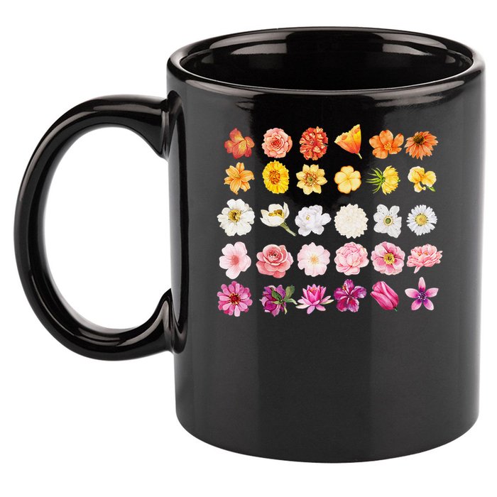 Lesbian Wildflower Lgbt Pride Floral Subtle Sapphic Queer 11oz C Handle Ceramic Mug