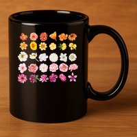 Lesbian Wildflower Lgbt Pride Floral Subtle Sapphic Queer 11oz C Handle Ceramic Mug