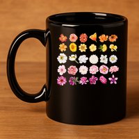 Lesbian Wildflower Lgbt Pride Floral Subtle Sapphic Queer 11oz C Handle Ceramic Mug
