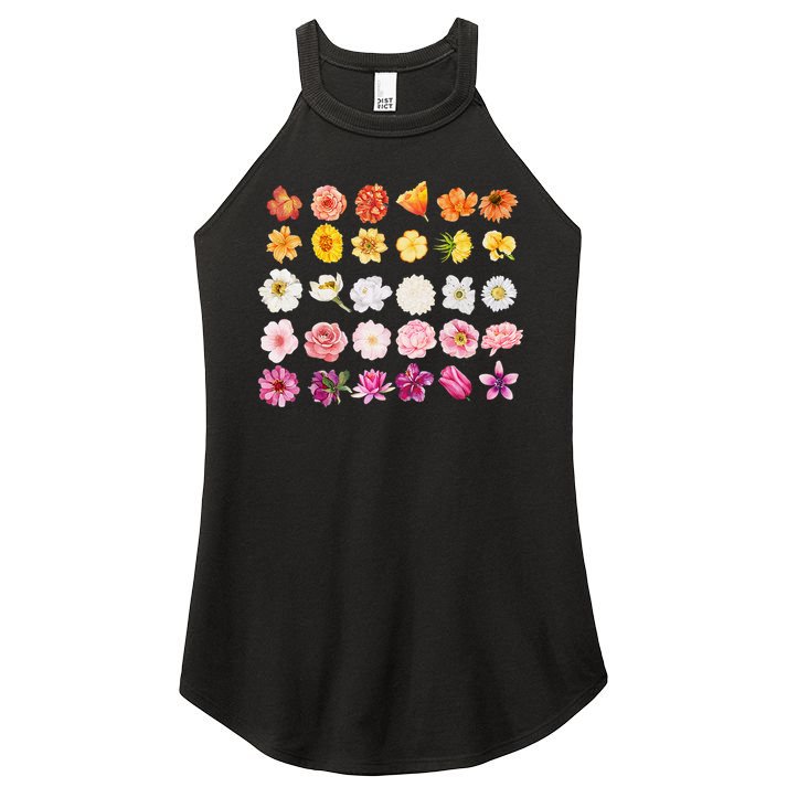 Lesbian Wildflower Lgbt Pride Floral Subtle Sapphic Queer Women's Perfect Tri Rocker Tank