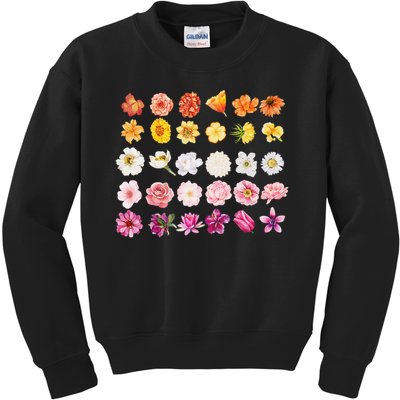 Lesbian Wildflower Lgbt Pride Floral Subtle Sapphic Queer Kids Sweatshirt