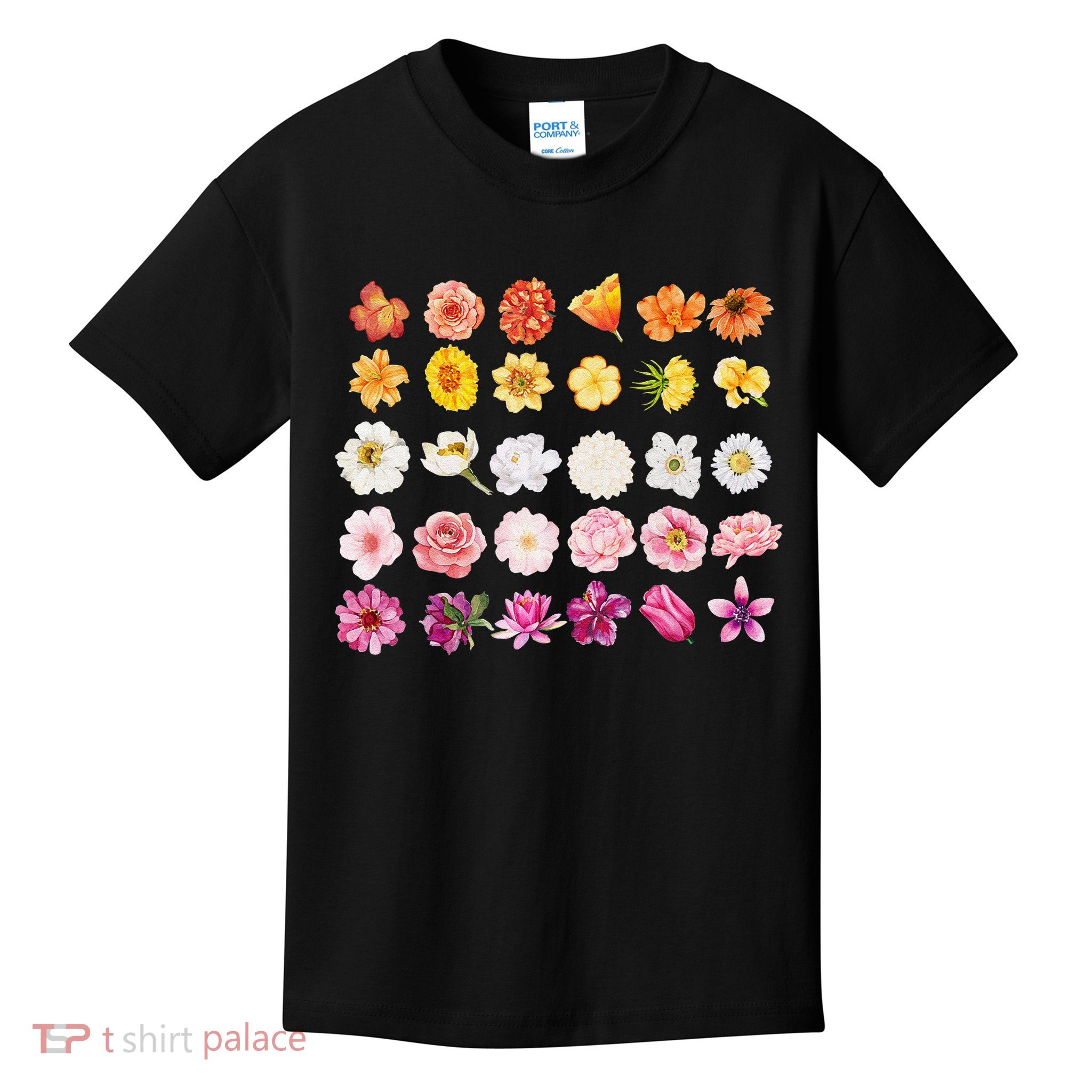Lesbian Wildflower Lgbt Pride Floral Subtle Sapphic Queer Kids T-Shirt