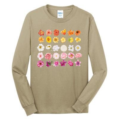 Lesbian Wildflower Lgbt Pride Floral Subtle Sapphic Queer Tall Long Sleeve T-Shirt