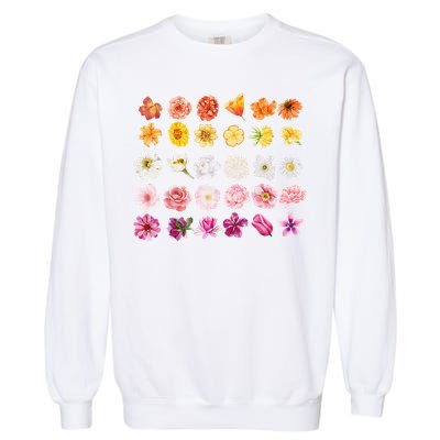Lesbian Wildflower Lgbt Pride Floral Subtle Sapphic Queer Garment-Dyed Sweatshirt