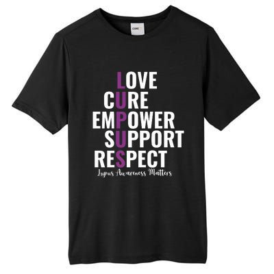 Lupus Warrior Love Cure Empower Support Respect Tall Fusion ChromaSoft Performance T-Shirt