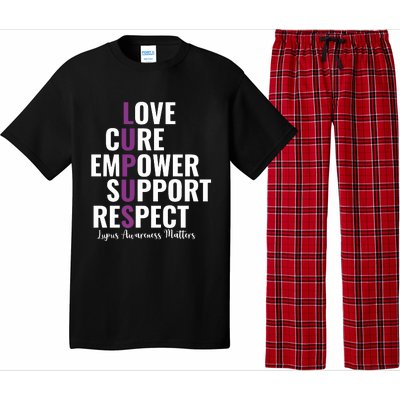 Lupus Warrior Love Cure Empower Support Respect Pajama Set