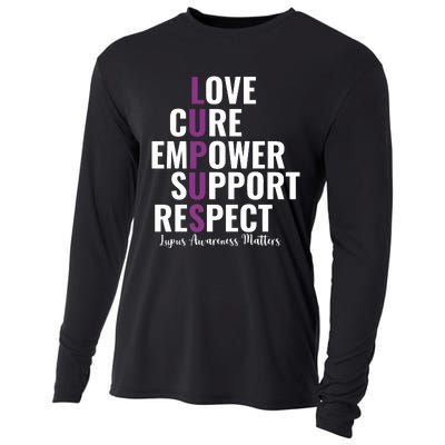 Lupus Warrior Love Cure Empower Support Respect Cooling Performance Long Sleeve Crew