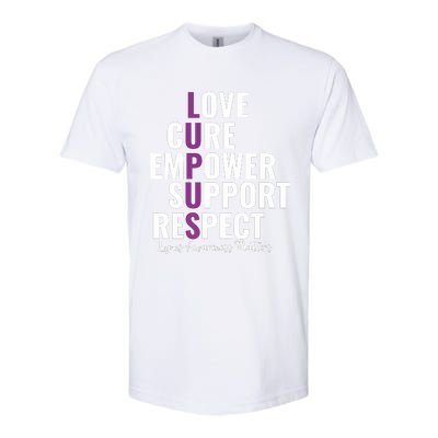 Lupus Warrior Love Cure Empower Support Respect Softstyle® CVC T-Shirt