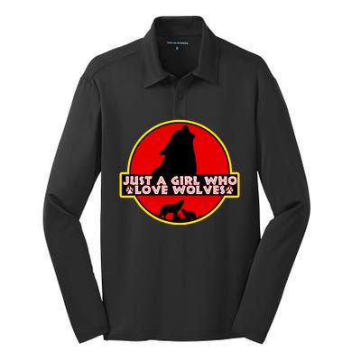 Loves Wolves Silk Touch Performance Long Sleeve Polo