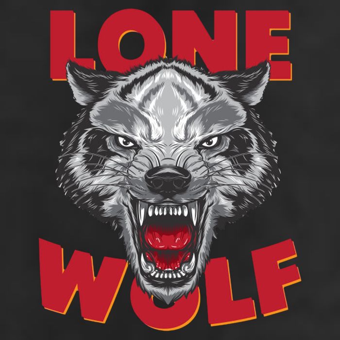 Lone Wolf 7 Panel Mesh Trucker Snapback Hat