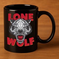 Lone Wolf 11oz C Handle Ceramic Mug