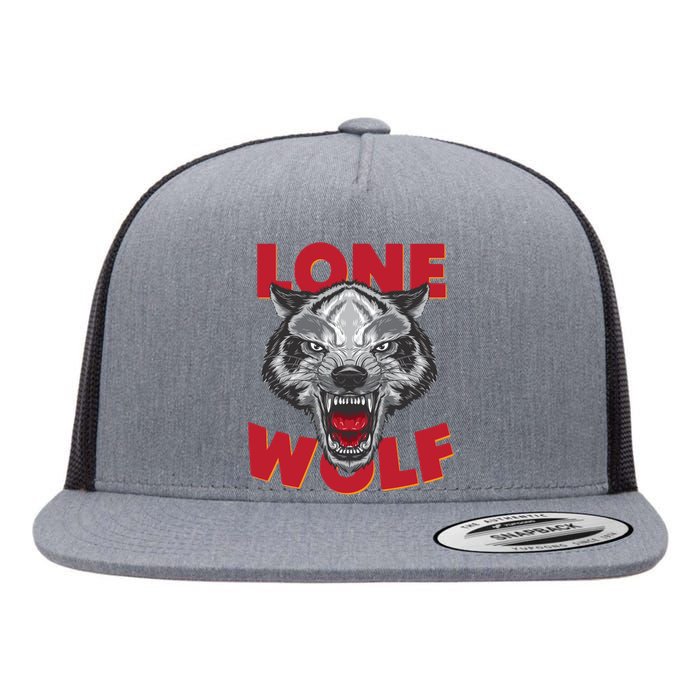 Lone Wolf Flat Bill Trucker Hat