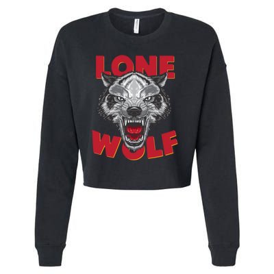 Lone Wolf Cropped Pullover Crew