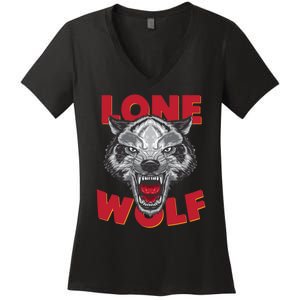 Lone Wolf Women's V-Neck T-Shirt