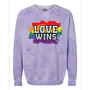 Love Wins Lgbt Pride Gay Lesbian Lgbtq Gender Hu Rights Meaningful Gift Colorblast Crewneck Sweatshirt