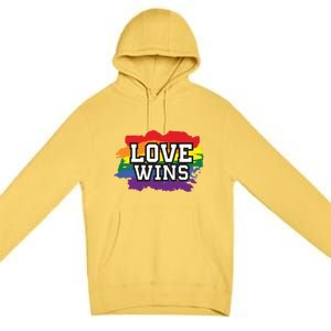 Love Wins Lgbt Pride Gay Lesbian Lgbtq Gender Hu Rights Meaningful Gift Premium Pullover Hoodie