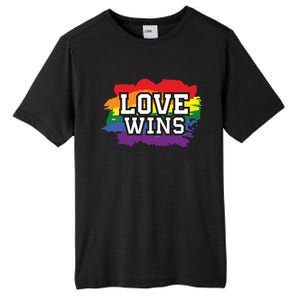 Love Wins Lgbt Pride Gay Lesbian Lgbtq Gender Hu Rights Meaningful Gift Tall Fusion ChromaSoft Performance T-Shirt