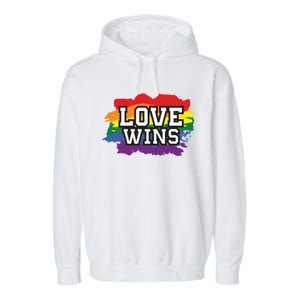 Love Wins Lgbt Pride Gay Lesbian Lgbtq Gender Hu Rights Meaningful Gift Garment-Dyed Fleece Hoodie