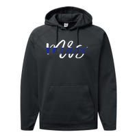 Leo Wife Mrs. Thin Blue Line Law Enforcement Performance Fleece Hoodie