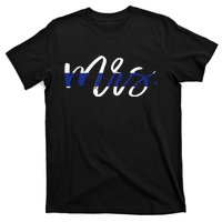 Leo Wife Mrs. Thin Blue Line Law Enforcement T-Shirt