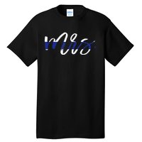 Leo Wife Mrs. Thin Blue Line Law Enforcement Tall T-Shirt