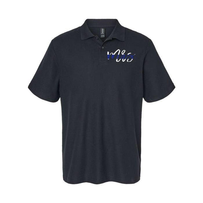 Leo Wife Mrs. Thin Blue Line Law Enforcement Softstyle Adult Sport Polo