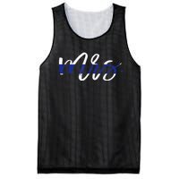 Leo Wife Mrs. Thin Blue Line Law Enforcement Mesh Reversible Basketball Jersey Tank