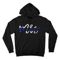 Leo Wife Mrs. Thin Blue Line Law Enforcement Tall Hoodie