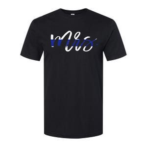 Leo Wife Mrs. Thin Blue Line Law Enforcement Softstyle CVC T-Shirt