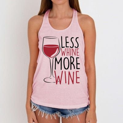 Less Whine More Wine Women's Knotted Racerback Tank