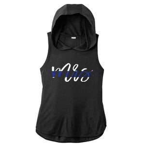 Leo Wife Mrs Thin Blue Line Shirts Law Enforcement Ladies PosiCharge Tri-Blend Wicking Draft Hoodie Tank