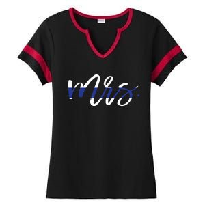 Leo Wife Mrs Thin Blue Line Shirts Law Enforcement Ladies Halftime Notch Neck Tee