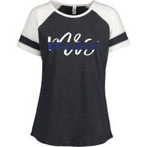 Leo Wife Mrs Thin Blue Line Shirts Law Enforcement Enza Ladies Jersey Colorblock Tee