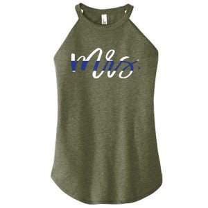 Leo Wife Mrs Thin Blue Line Shirts Law Enforcement Women's Perfect Tri Rocker Tank