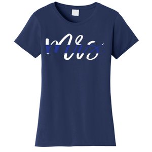 Leo Wife Mrs Thin Blue Line Shirts Law Enforcement Women's T-Shirt