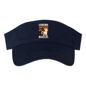 Leukemia Warrior Magical Unicorn Orange Ribbon Hematologist Valucap Bio-Washed Visor