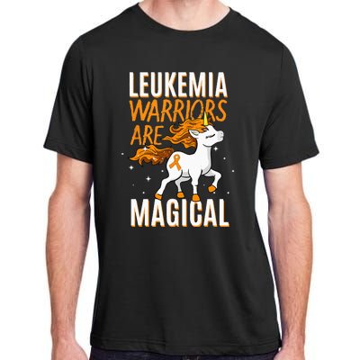 Leukemia Warrior Magical Unicorn Orange Ribbon Hematologist Adult ChromaSoft Performance T-Shirt