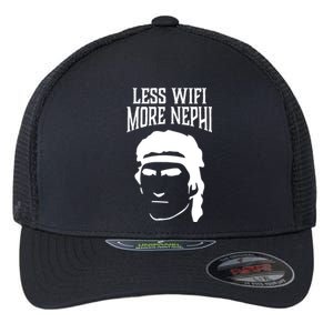 Less Wifi More Nephi Lds Memes Funny Latter Day Saints Gift Flexfit Unipanel Trucker Cap