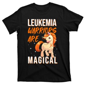 Leukemia Warrior Magical Unicorn Orange Ribbon Hematologist T-Shirt