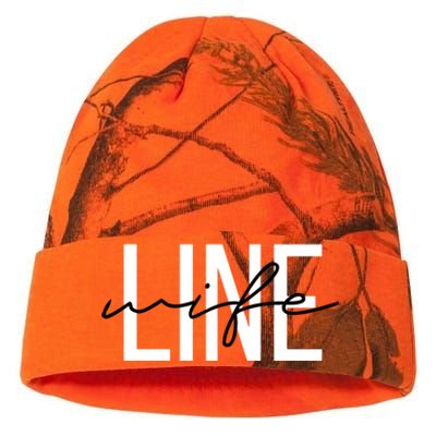 Line Wife Mom Life Line Wife Cool Gift Kati Licensed 12" Camo Beanie