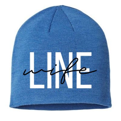 Line Wife Mom Life Line Wife Cool Gift Sustainable Beanie