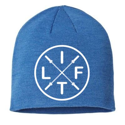 Lift Weightlifting Meaningful Gift Fitness Barbells Gym Sustainable Beanie