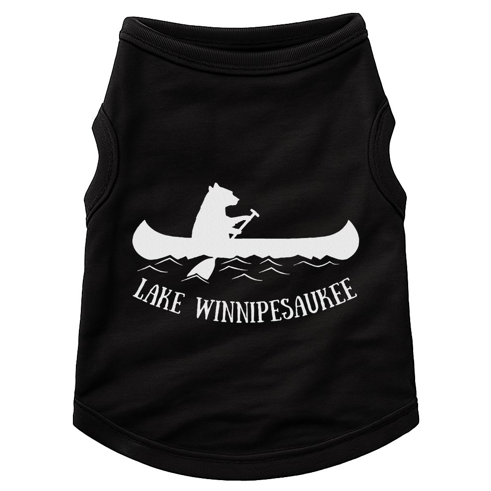 Lake Winnipesaukee New Hampshire Bear Canoe Gift Doggie Tank