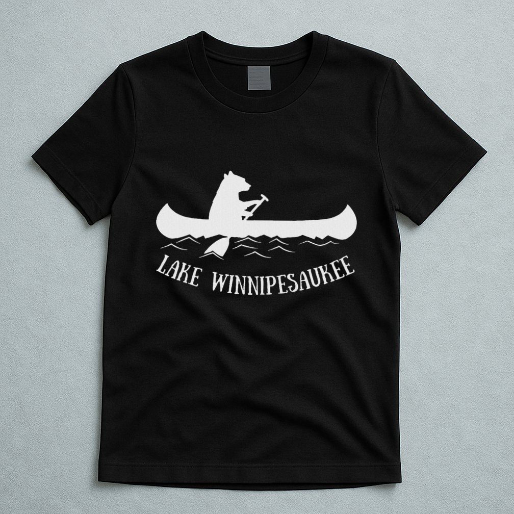 Lake Winnipesaukee New Hampshire Bear Canoe Gift T-Shirt