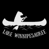 Lake Winnipesaukee New Hampshire Bear Canoe Gift Flat Bill Trucker Hat