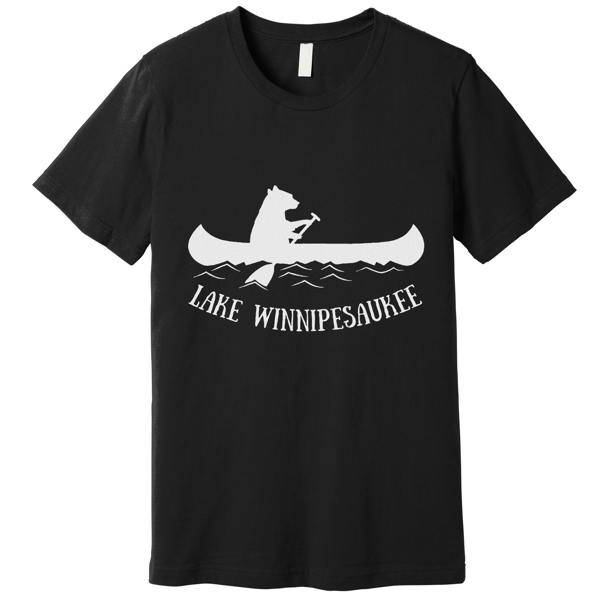 Lake Winnipesaukee New Hampshire Bear Canoe Gift Premium T-Shirt