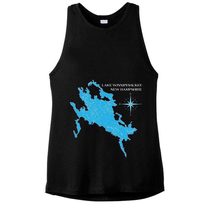 Lake Winnipesaukee New Hampshire Ladies PosiCharge Tri-Blend Wicking Tank