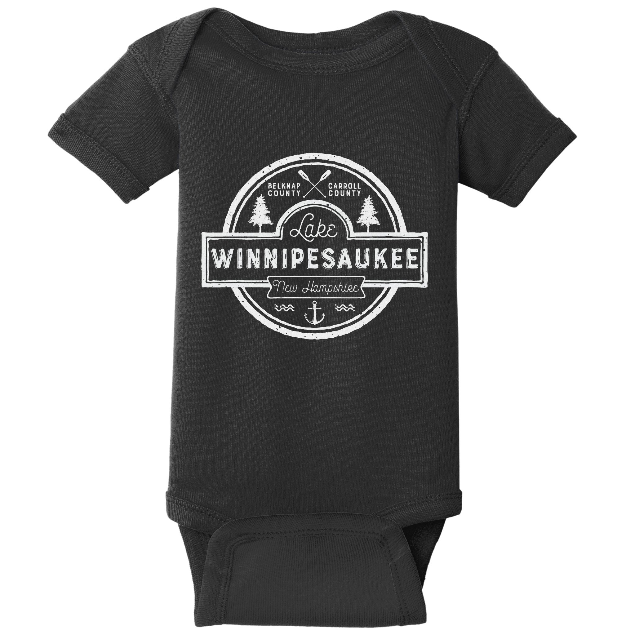 Lake Winnipesaukee New Hampshire Women Camping Baby Bodysuit